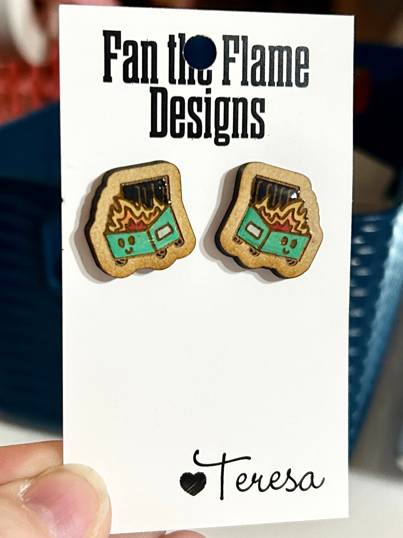 Dumpster Fire Wooden Studs