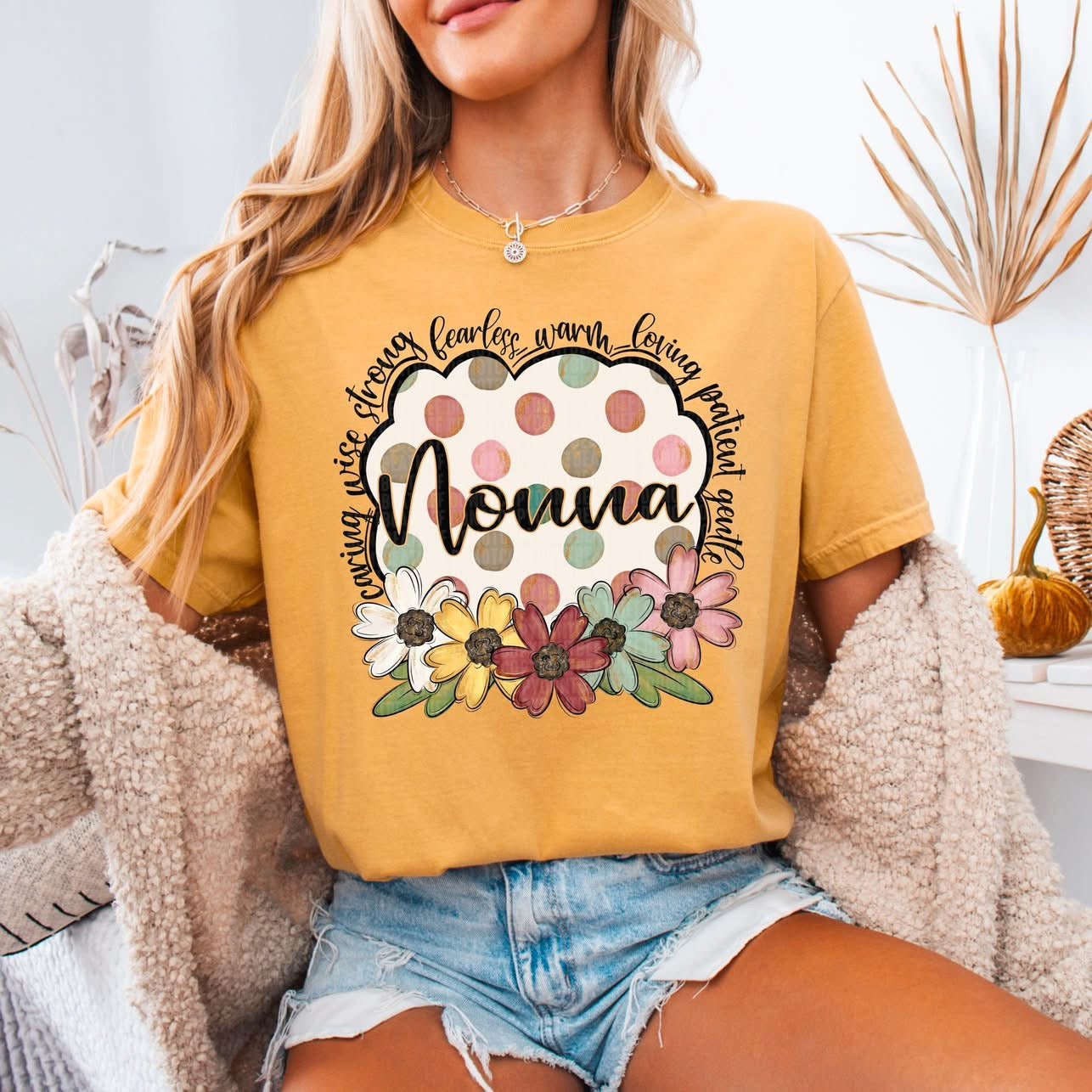 Flower & Polka Dot Names tee/sweatshirt