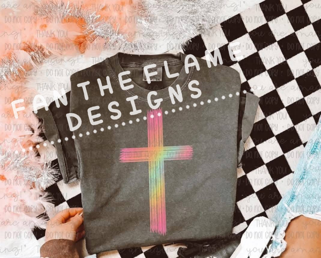 Neon Cross tee/tank