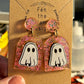 Glitter Ghost Handmade Dangle Earrings