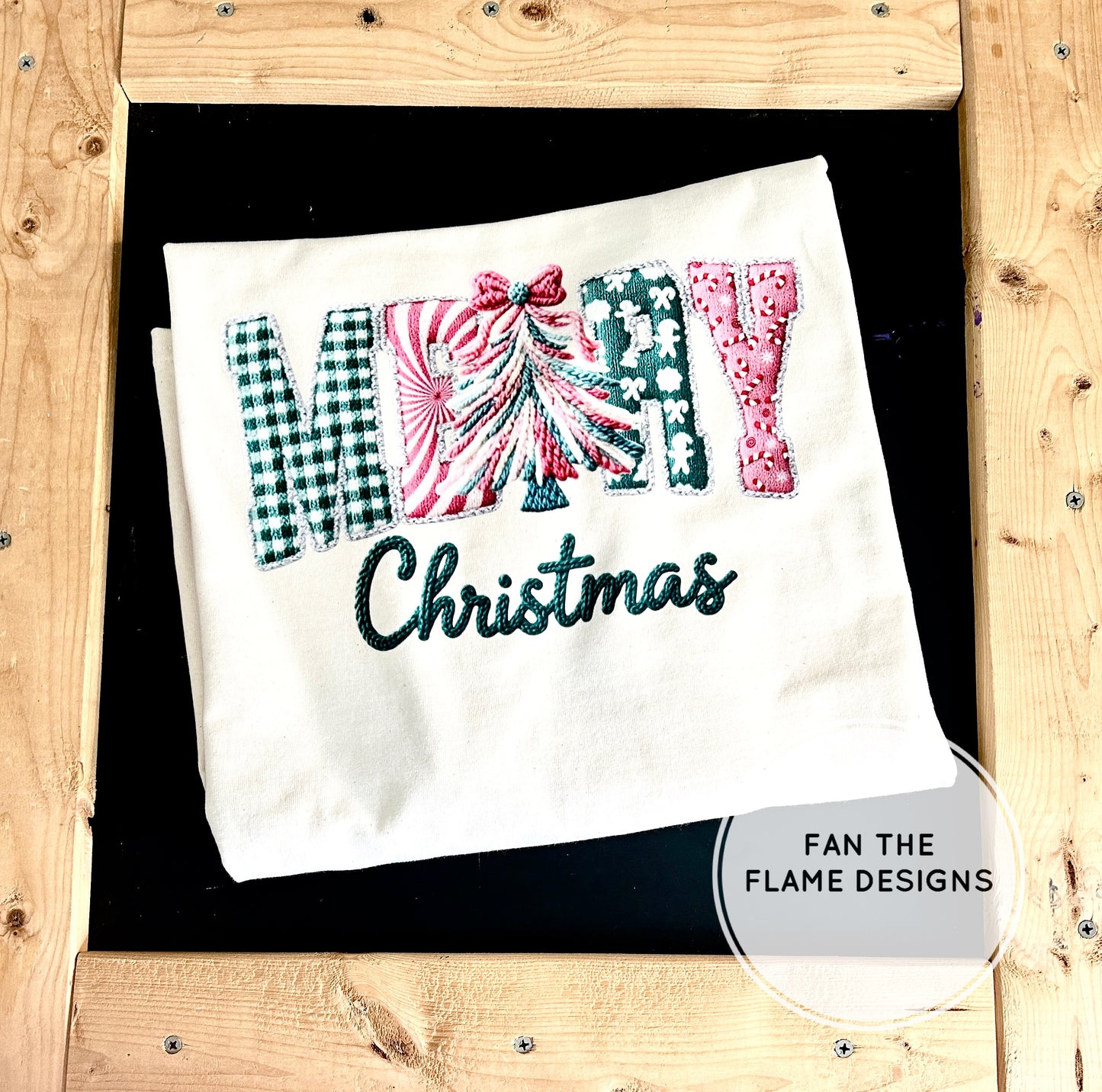 Merry Christmas with faux yarn tree Short/Long/Sweatshirt