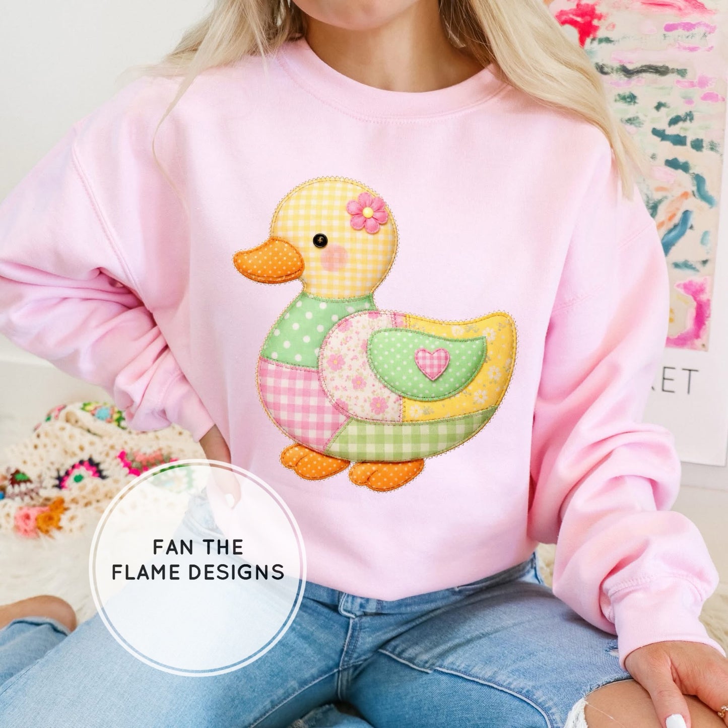Quilted Style Spring Tone Patchwork Short/Long/Sweatshirt