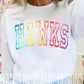 Colorful Varsity Mascot tee/sweatshirt