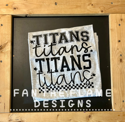 Checkered Mascots tee/sweatshirt