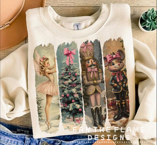 Vintage Nutcracker Coquette Tee/Sweatshirt