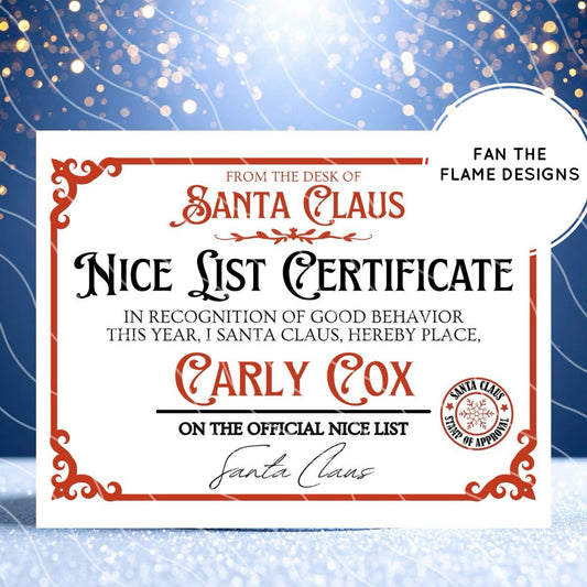 🎅CUSTOM SANTA LETTER + NICE LIST CERTIFICATE🎄
