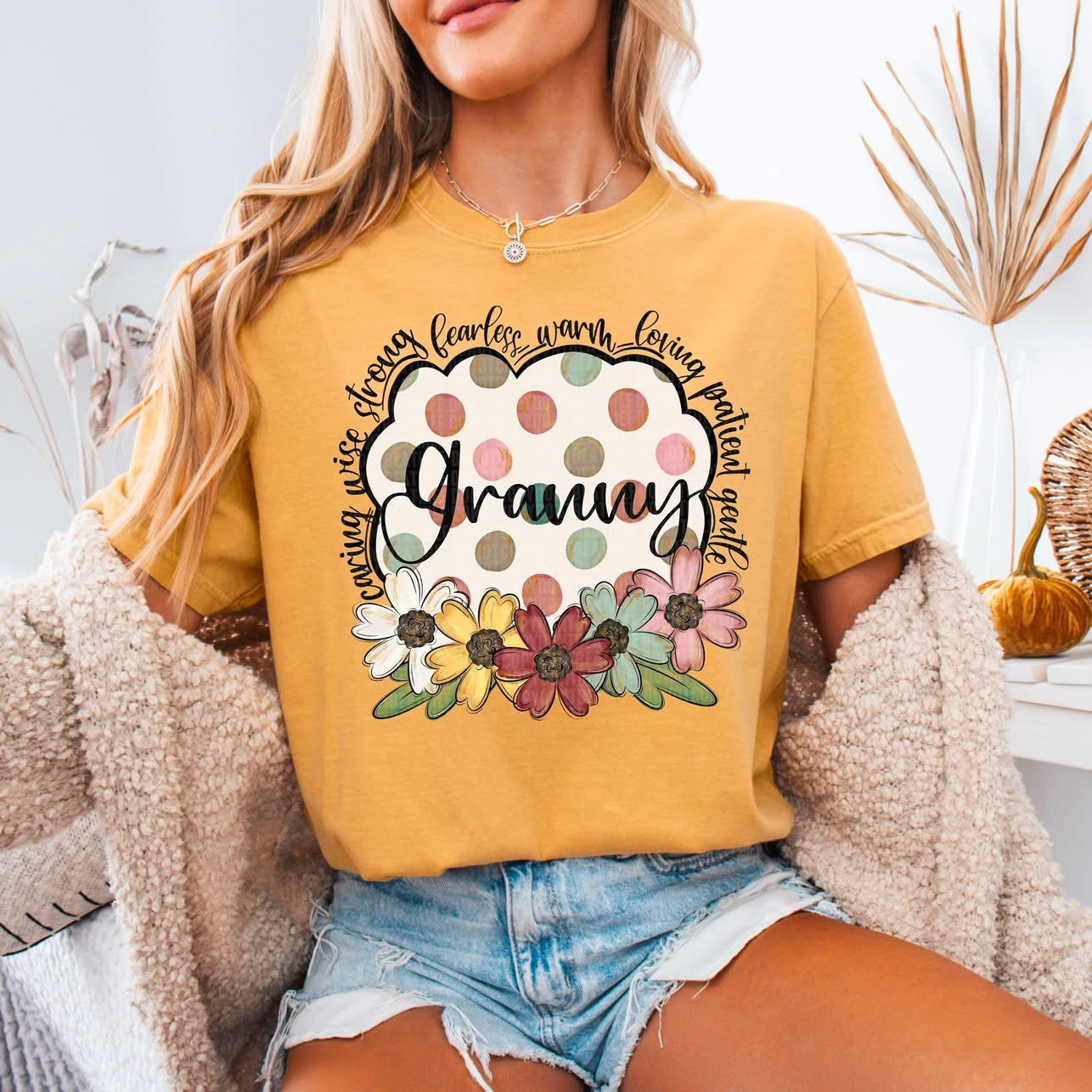 Flower & Polka Dot Names tee/sweatshirt