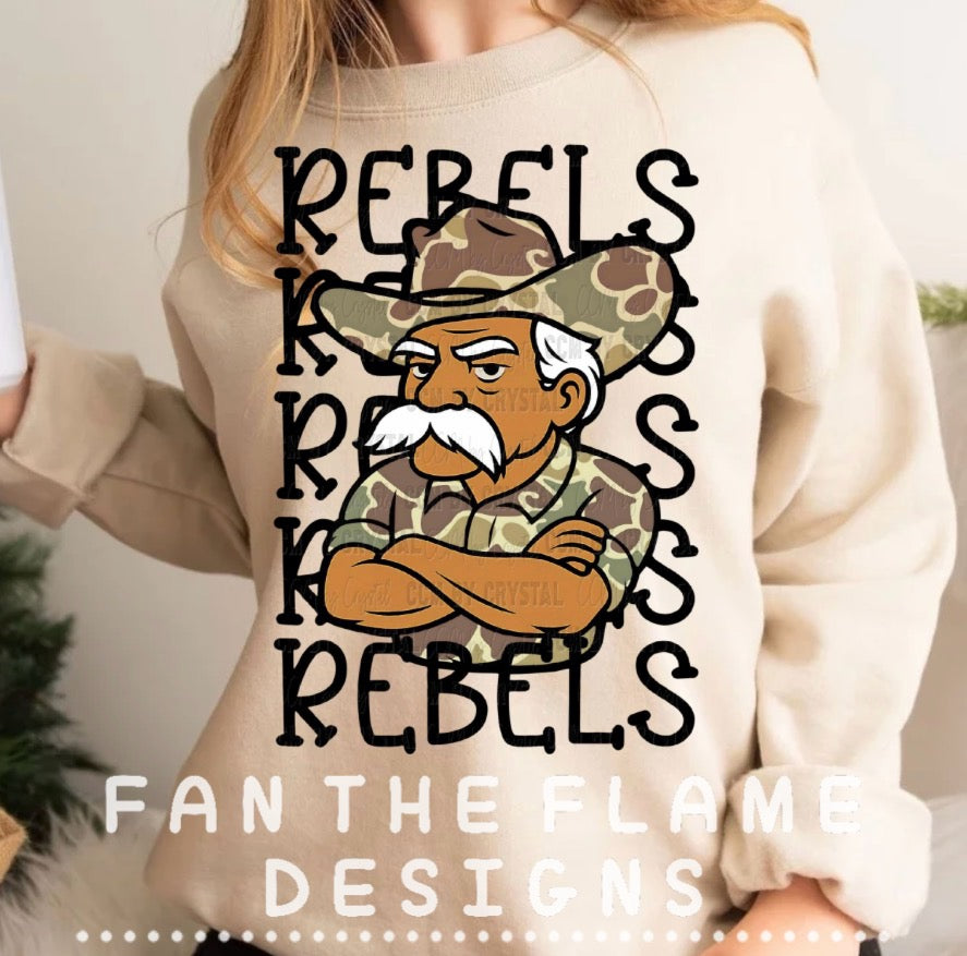Camo Rebel Man Tee/Sweatshirt