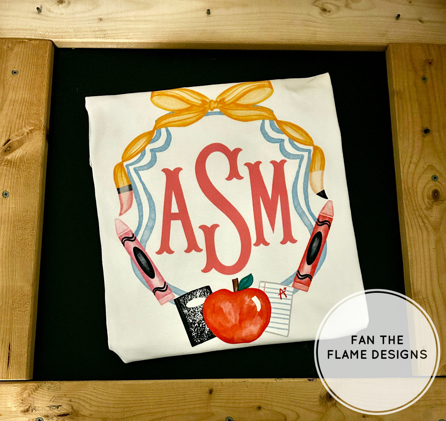 Girls School Crest with Pencil Bow