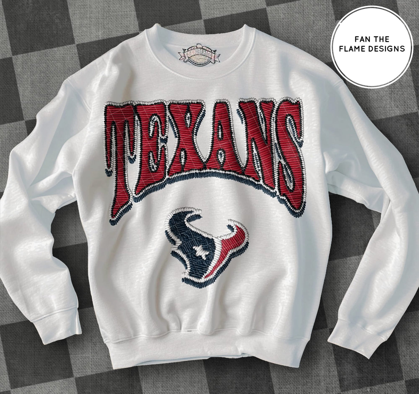 Faux Patch Football Team tee/sweatshirt