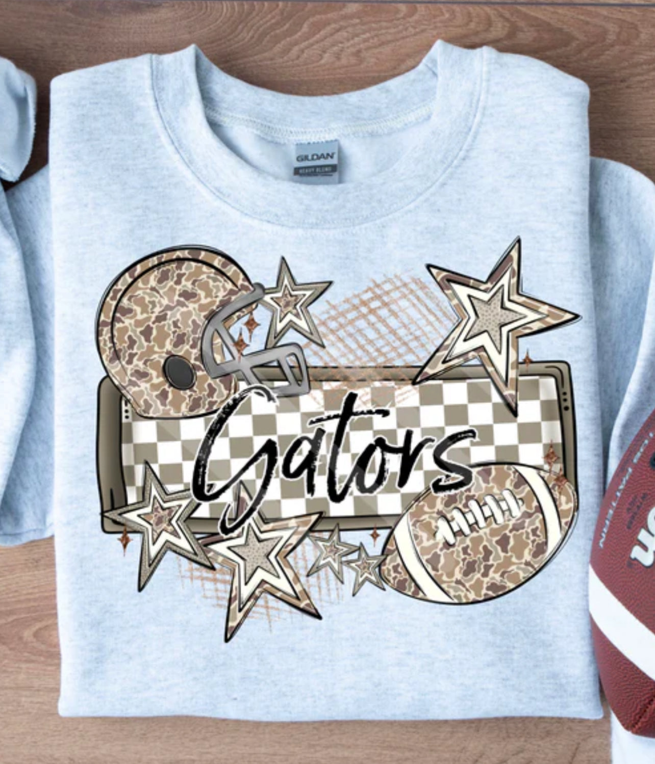 Mascots LEOPARD football frame and stars Tee/Sweatshirt