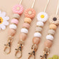 Daisy Silicone Beaded Name Tag Snap Lanyard