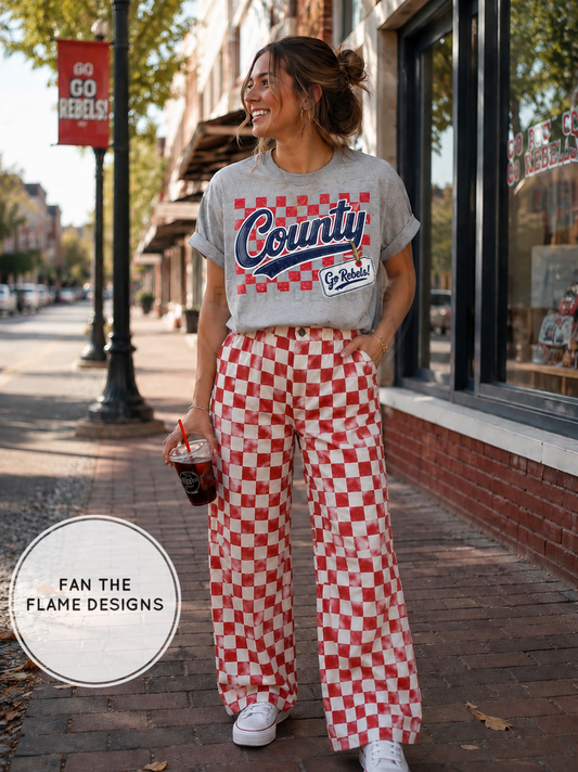 Checkered Distressed County