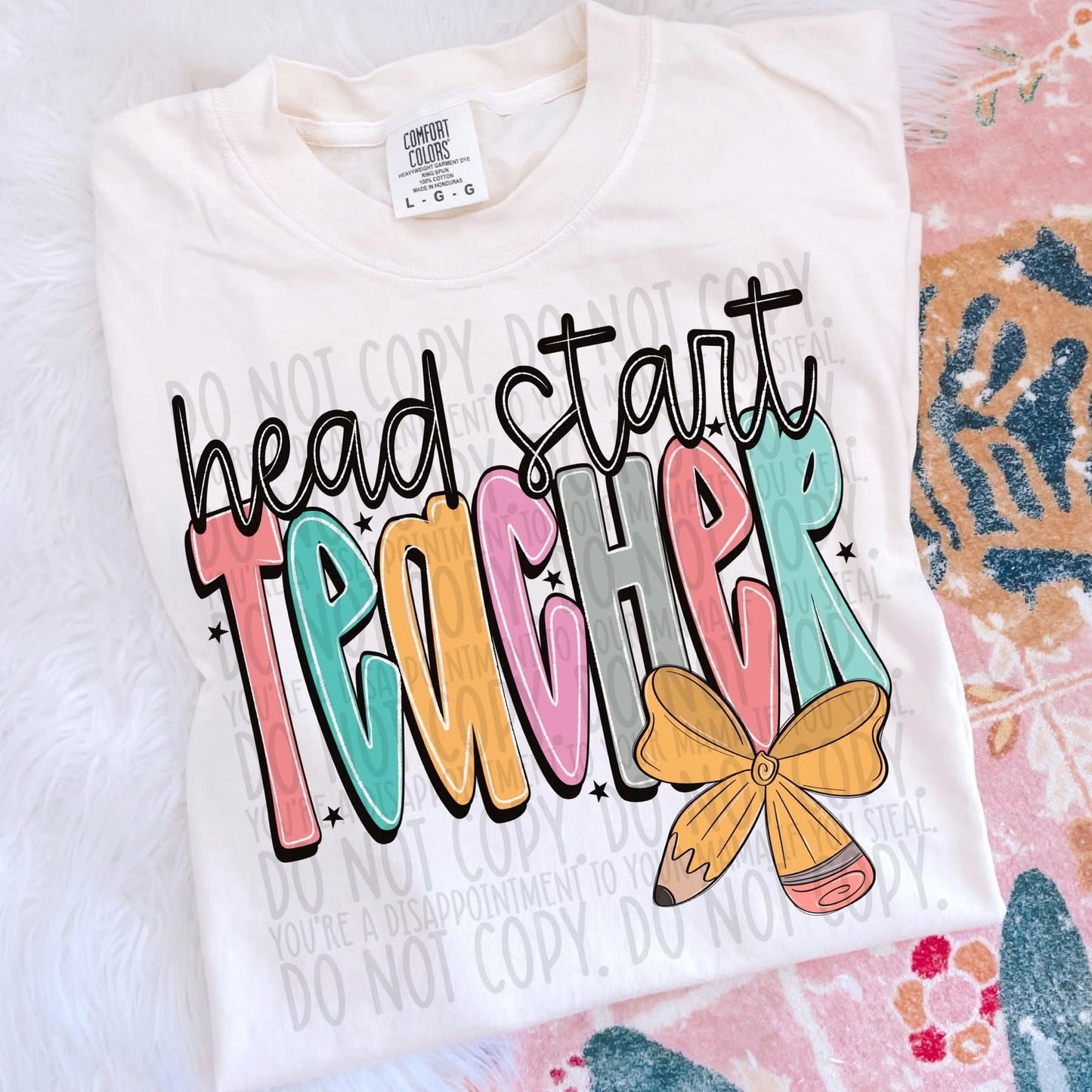 Teacher pencil bow tee/sweatshirt