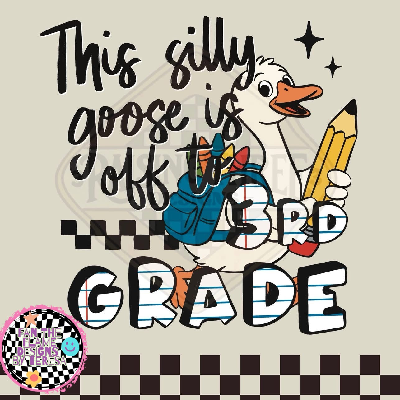 Silly Goose goes to school tee