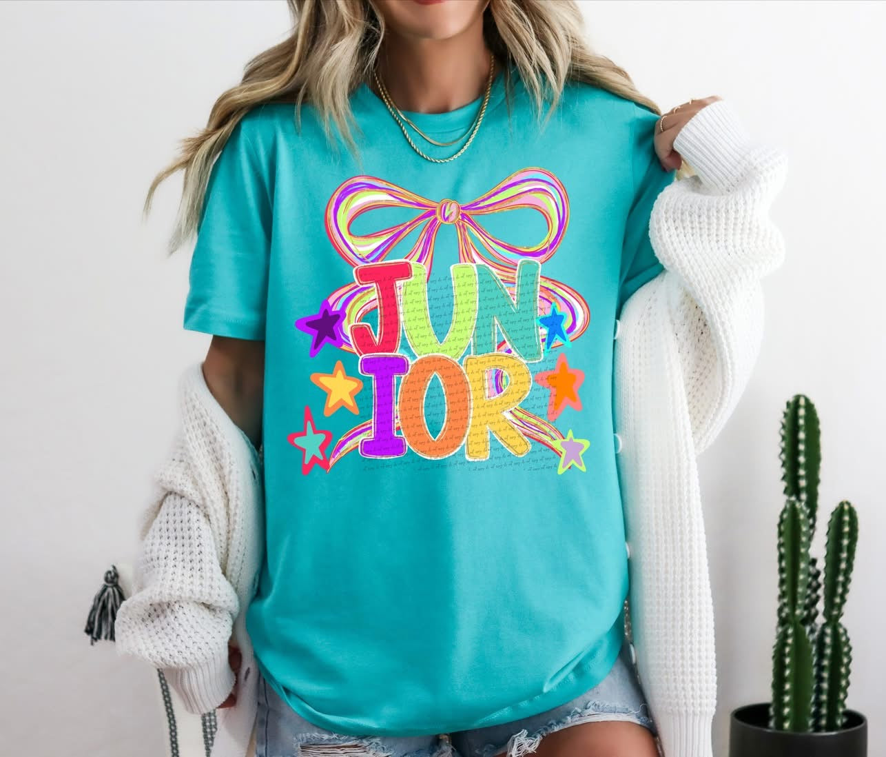 Grade Levels colorful with bow tee/tank
