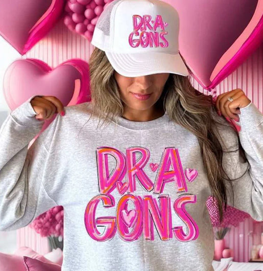Mascot pink brushstroke tee/sweatshirt