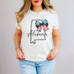 Patriotic Outline States with bow Tee