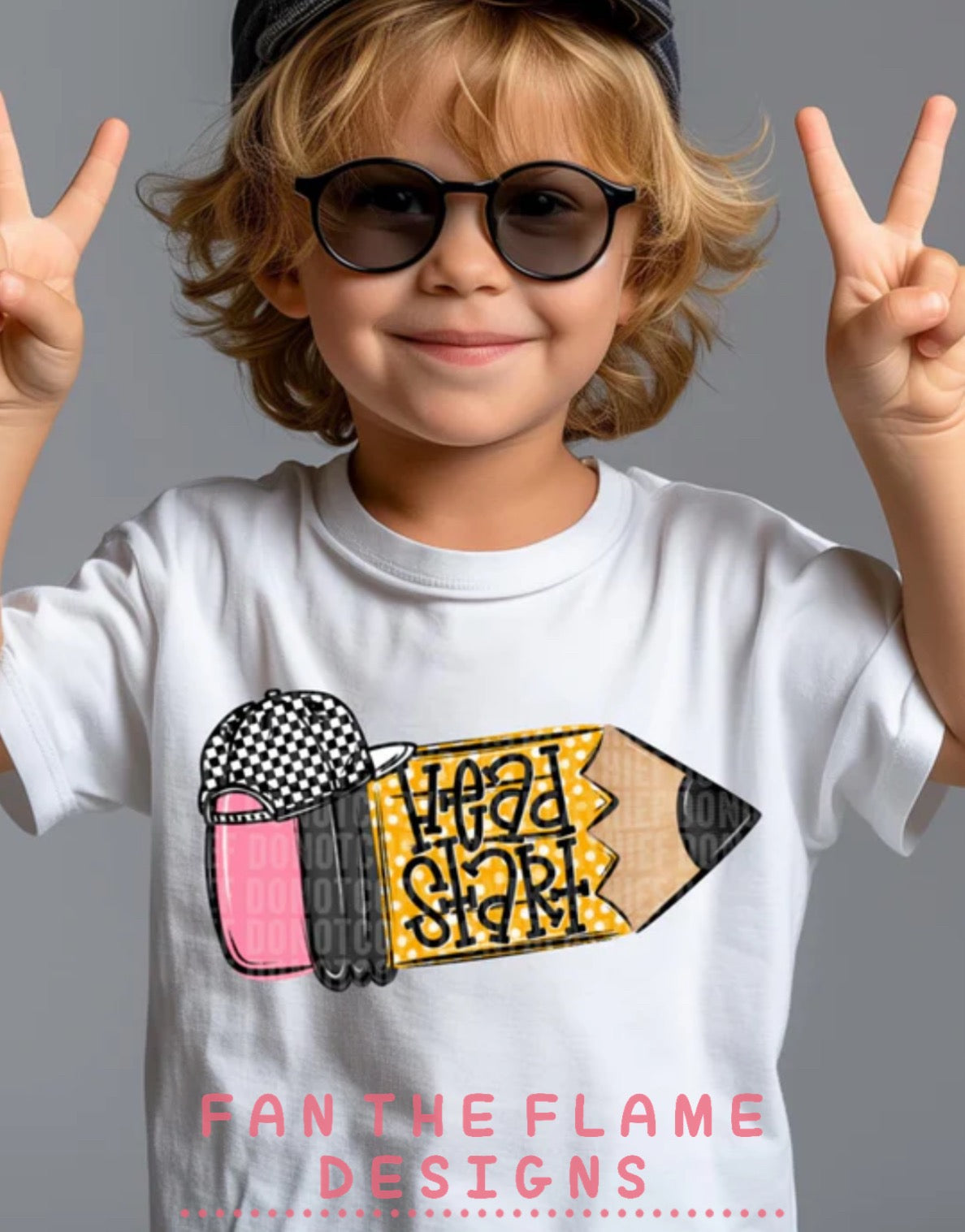 Pencil with bow/hat tee/tank