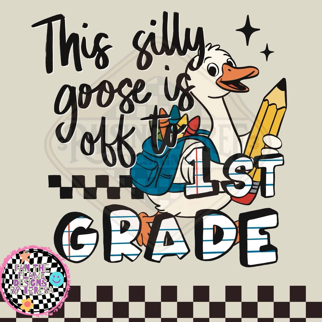 Silly Goose goes to school tee