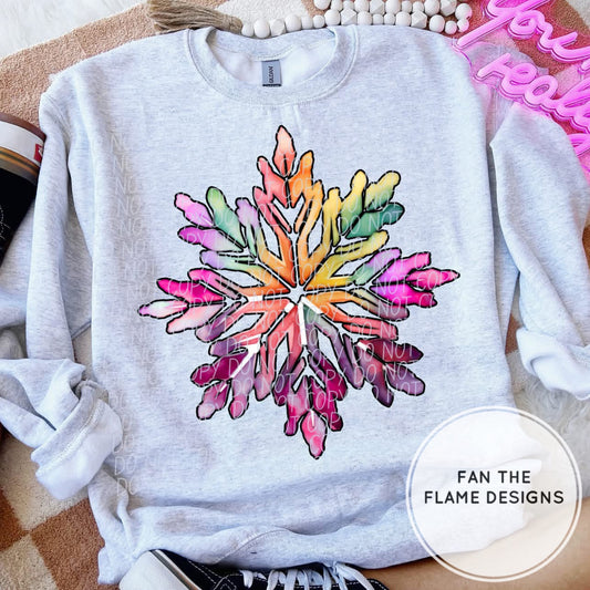 Watercolor Snowflake Short/Long/Sweatshirt