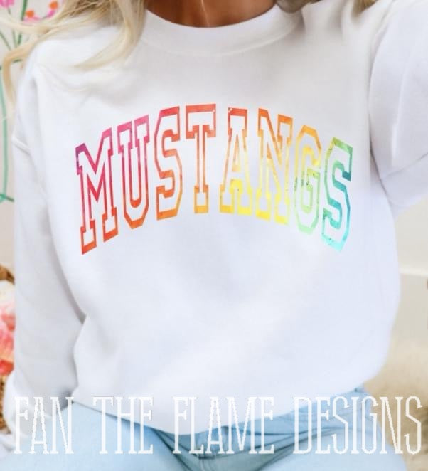 Colorful Varsity Mascot tee/sweatshirt