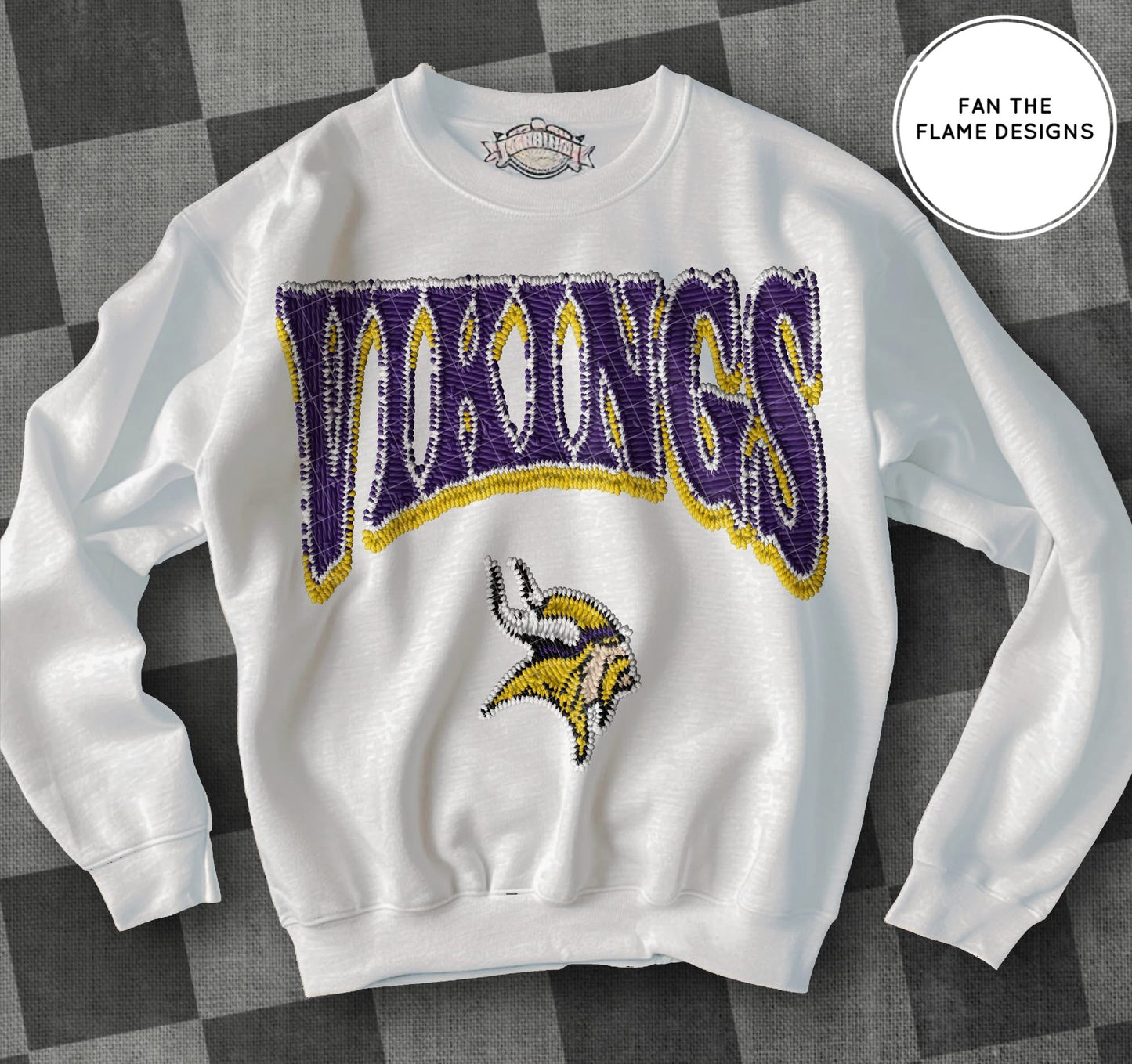 Faux Patch Football Team tee/sweatshirt