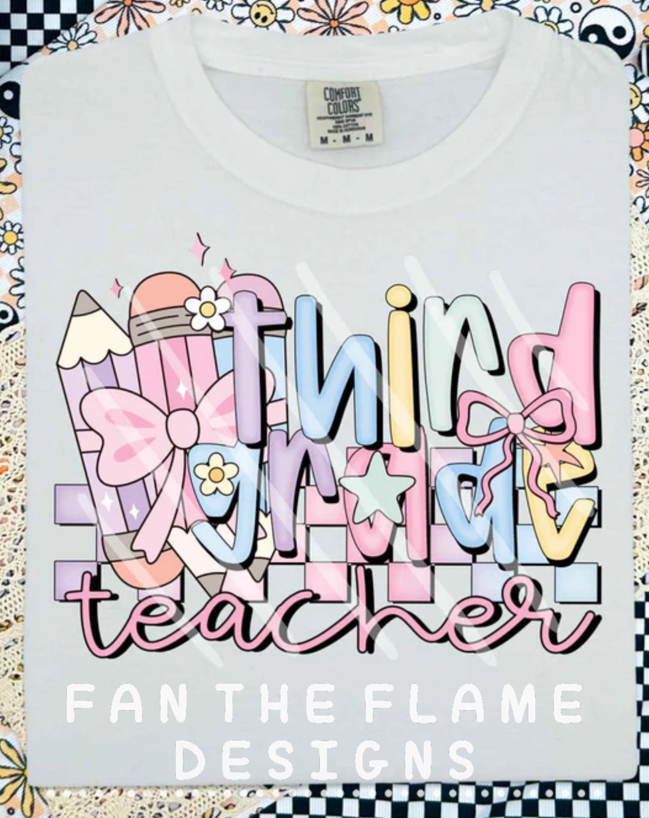 Grade Level Teacher with bows and pencils Tee/Sweatshirt