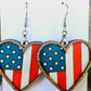 Heart Flag Handmade Dangle Earrings