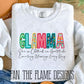 She is Clothed - patterned faux embroidery tee/sweatshirt