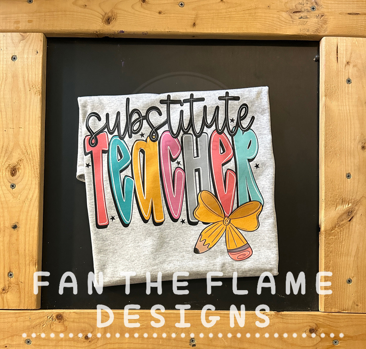 Substitute teacher pencil bow Tee/Sweatshirt