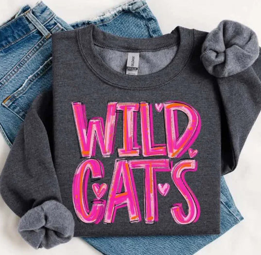 Mascot pink brushstroke tee/sweatshirt