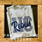 HC Rebels Pinstripe Mascot Tee/Sweatshirt
