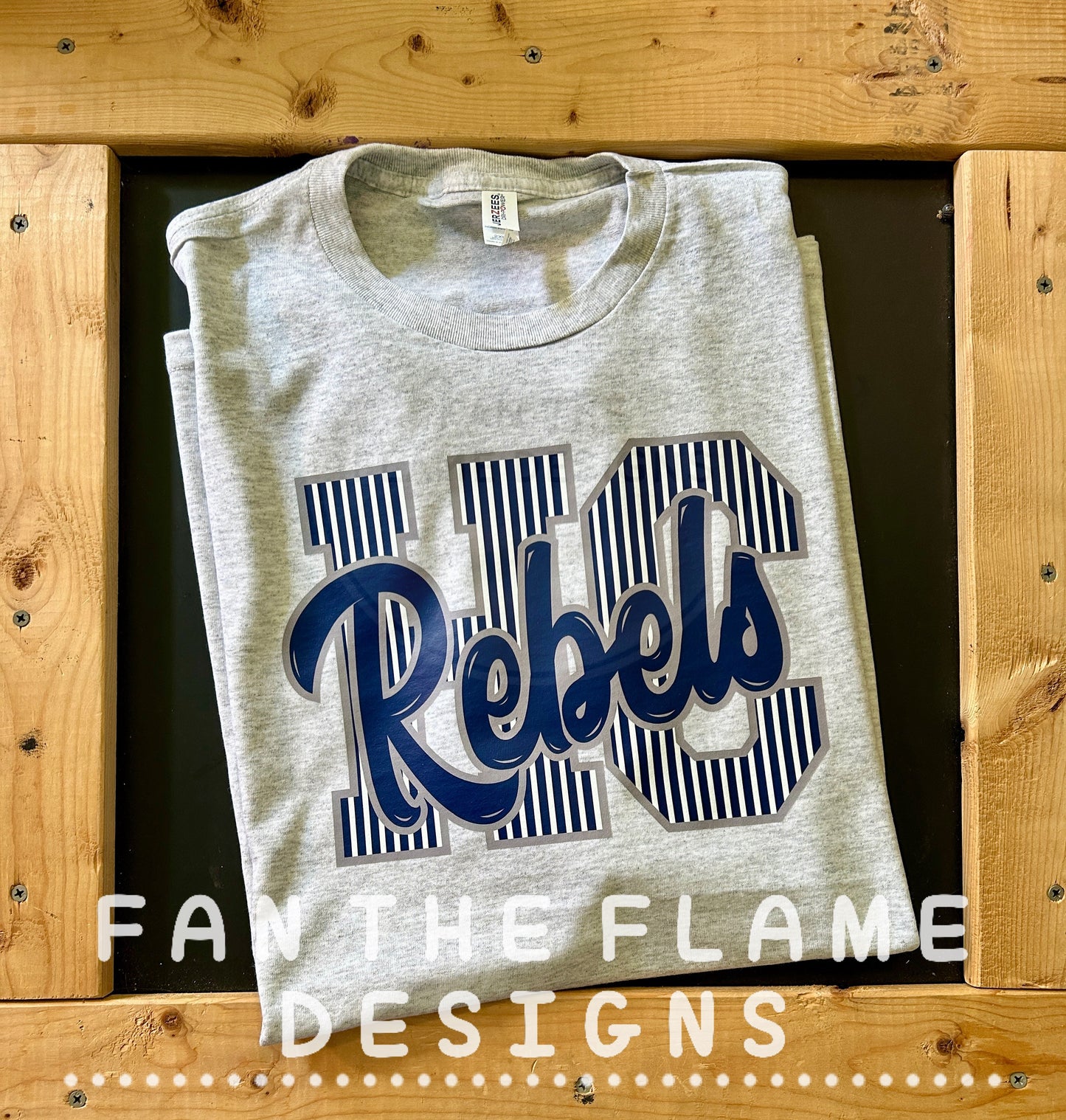 HC Rebels Pinstripe Mascot Tee/Sweatshirt