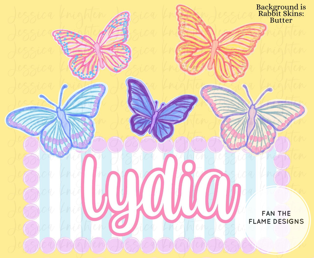 Custom Butterfly Nameplate