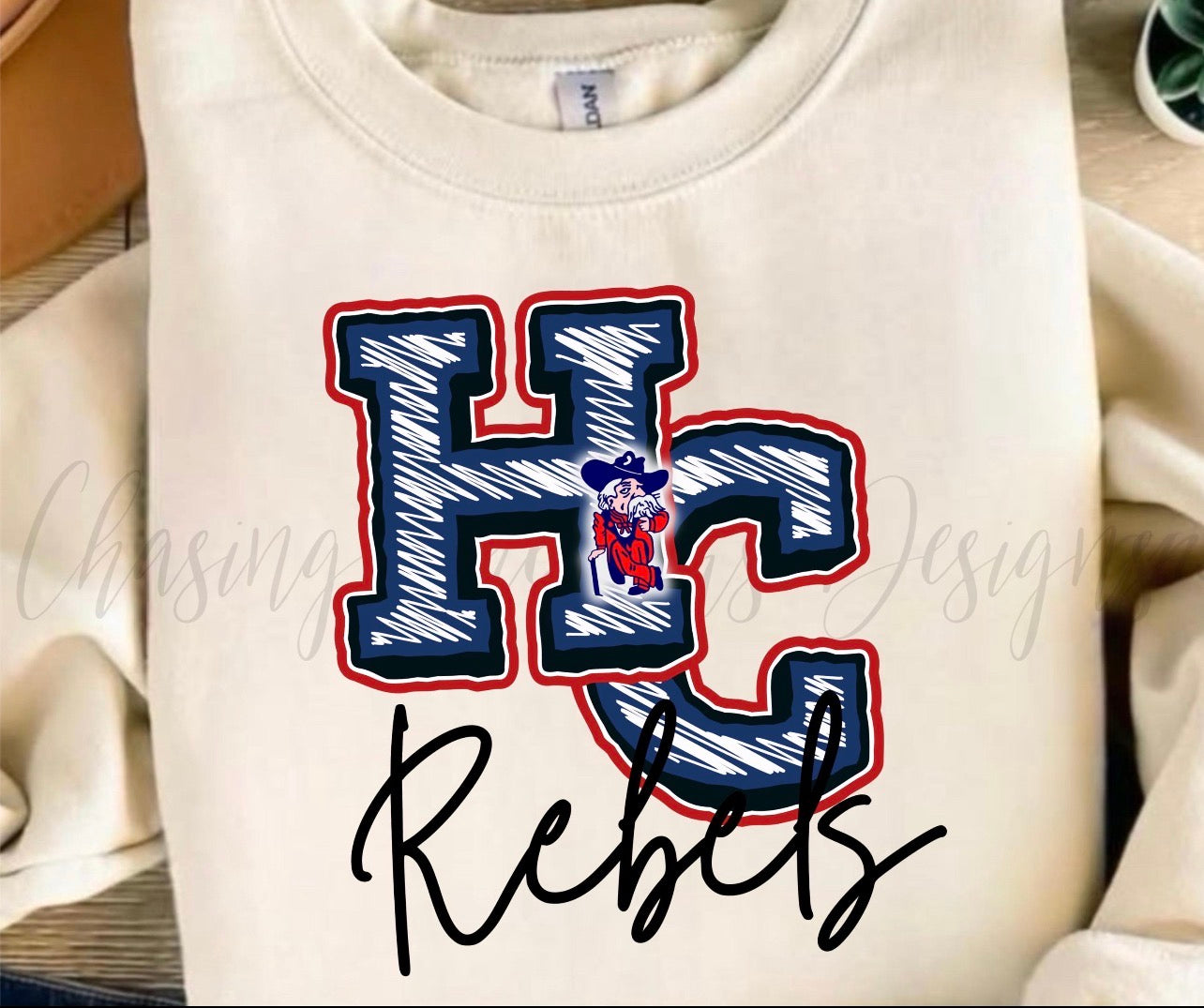 HC Rebels with Rebel Man Tee/Sweatshirt