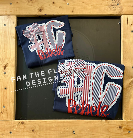 HC Rebels Seersucker, Ruffles and Pearls Tee/Sweatshirt