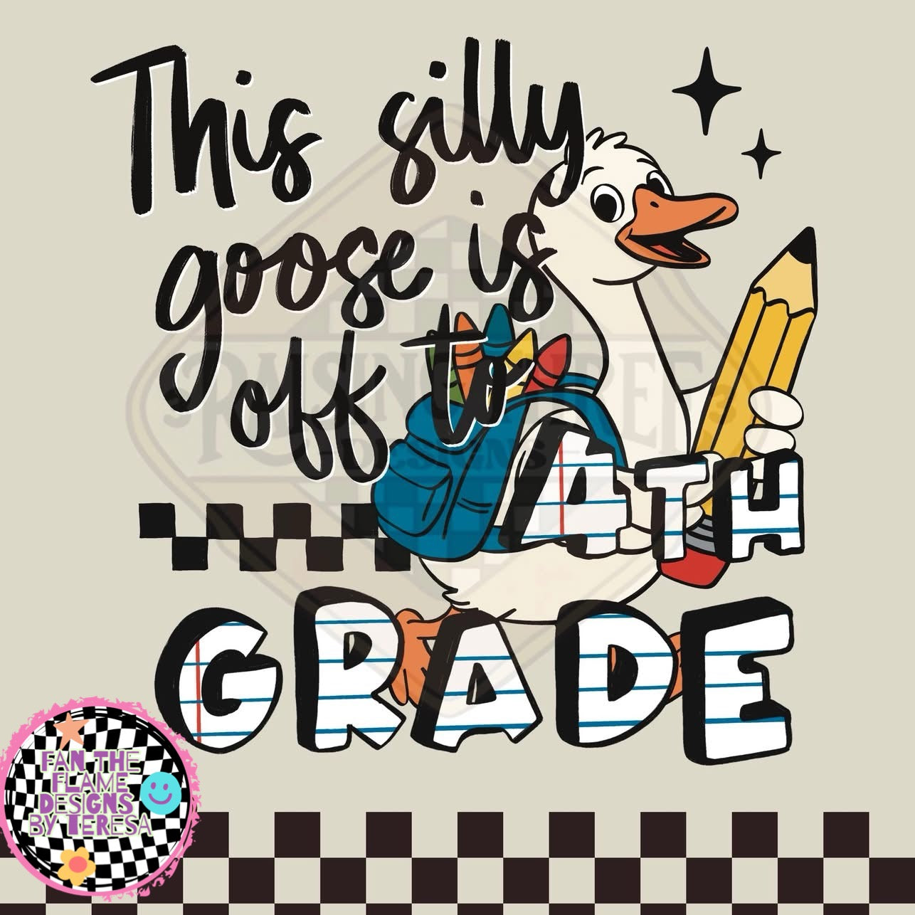 Silly Goose goes to school tee