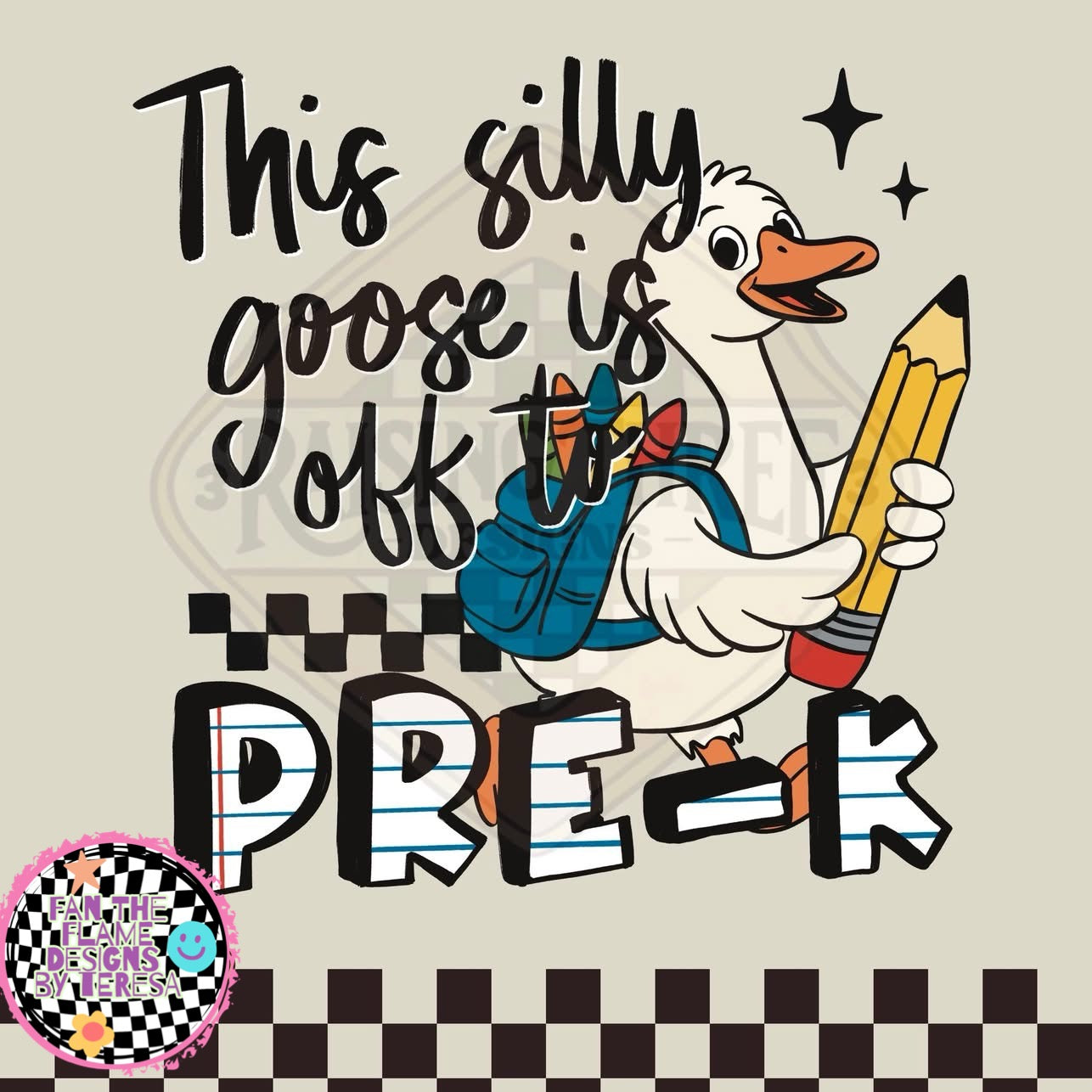 Silly Goose goes to school tee