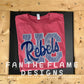HC Rebels Pinstripe Mascot Tee/Sweatshirt