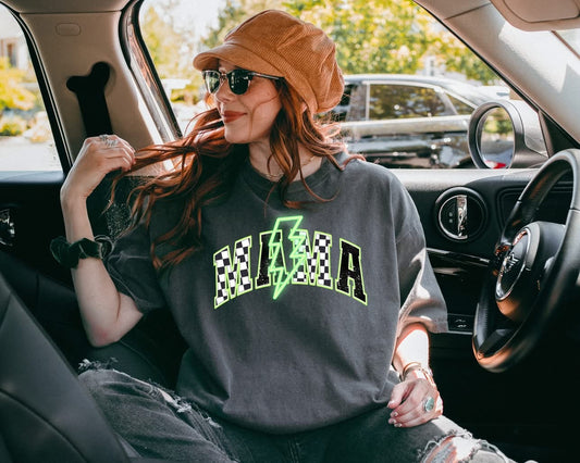 Mama lightning bolt tee/tank