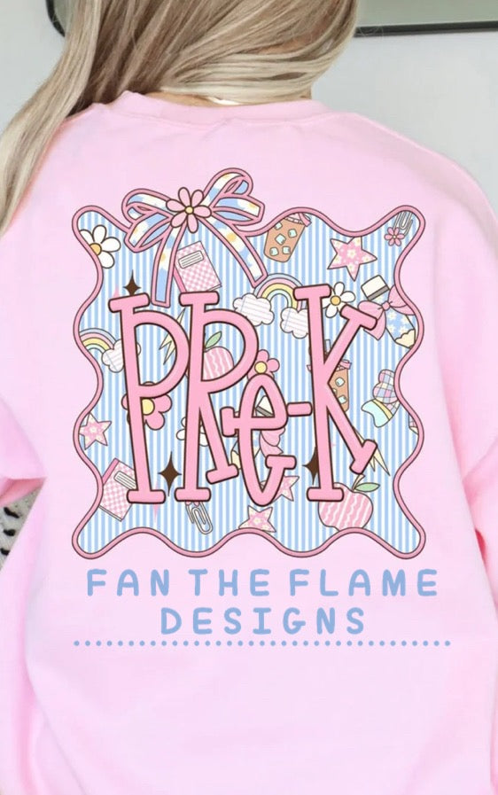 Seersucker frame Grade Levels tee/tank