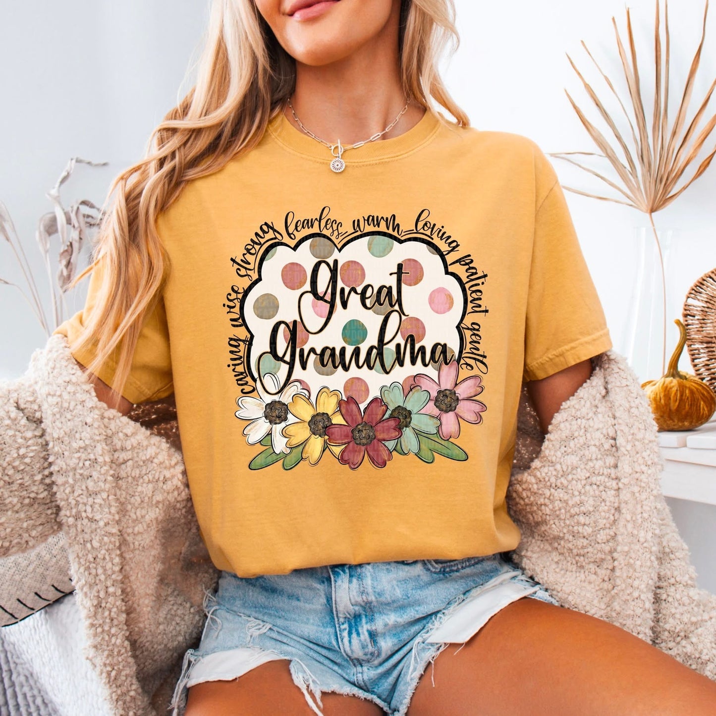 Flower & Polka Dot Names tee/sweatshirt