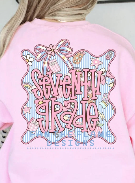 Seersucker frame Grade Levels tee/tank