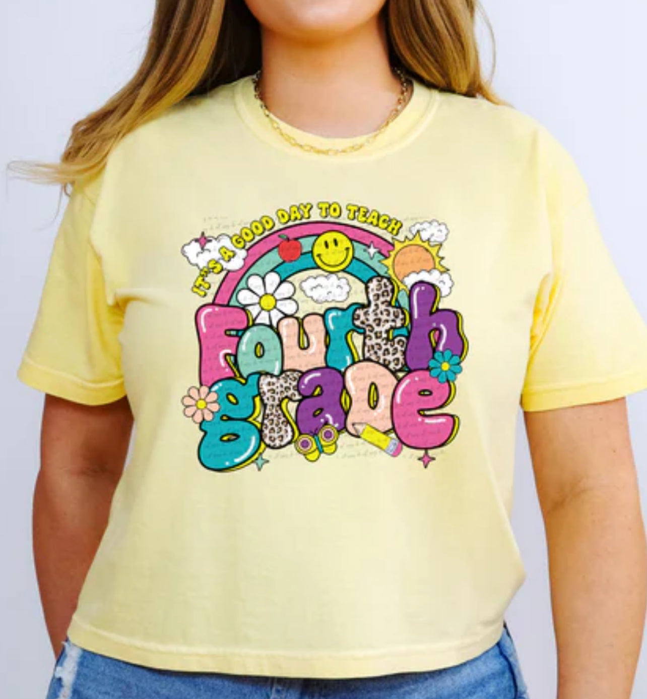 It’s a great day to teach retro rainbow tee/sweatshirt
