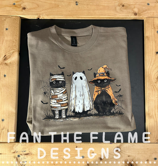 Halloween Cat Trio Tee/Sweatshirt