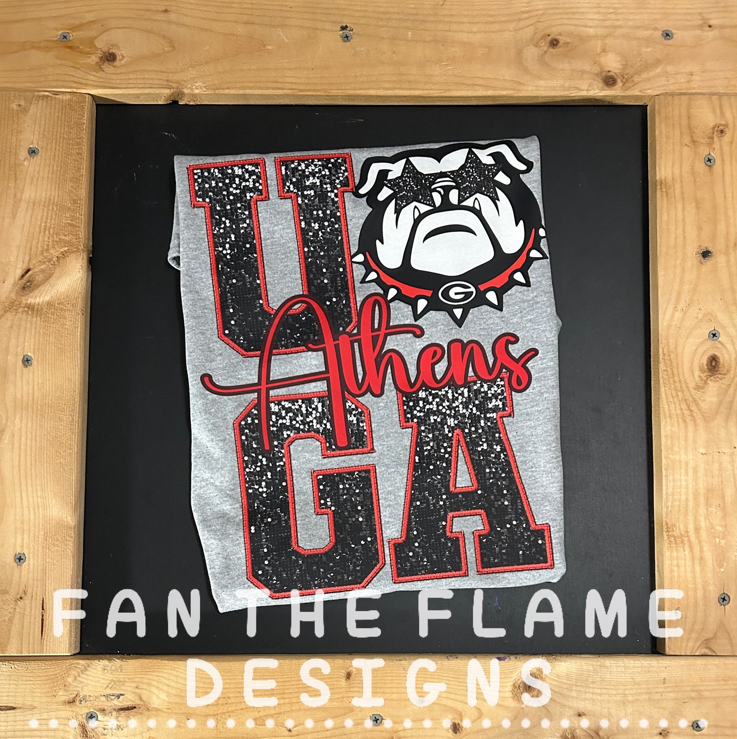 UGA Faux Sequin tee/sweatshirt in Infant/Toddler/Youth/Adult Sizes