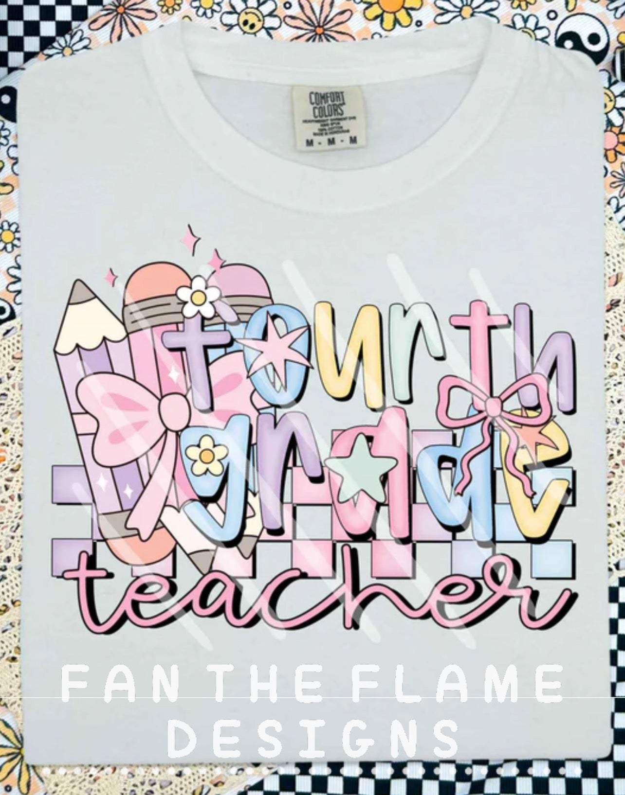 Grade Level Teacher with bows and pencils Tee/Sweatshirt