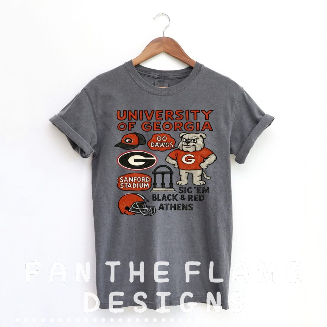 Sic Em Red & Black Sketch Tee/Sweatshirt