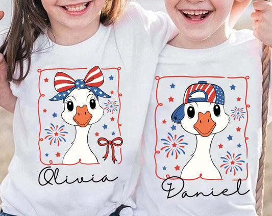 Personalized 4th of July Goose tee/tank
